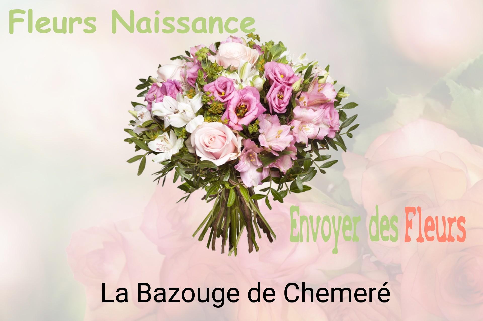 Bouquet de fleurs de naissance livré à La Bazouge-de-Chemeré