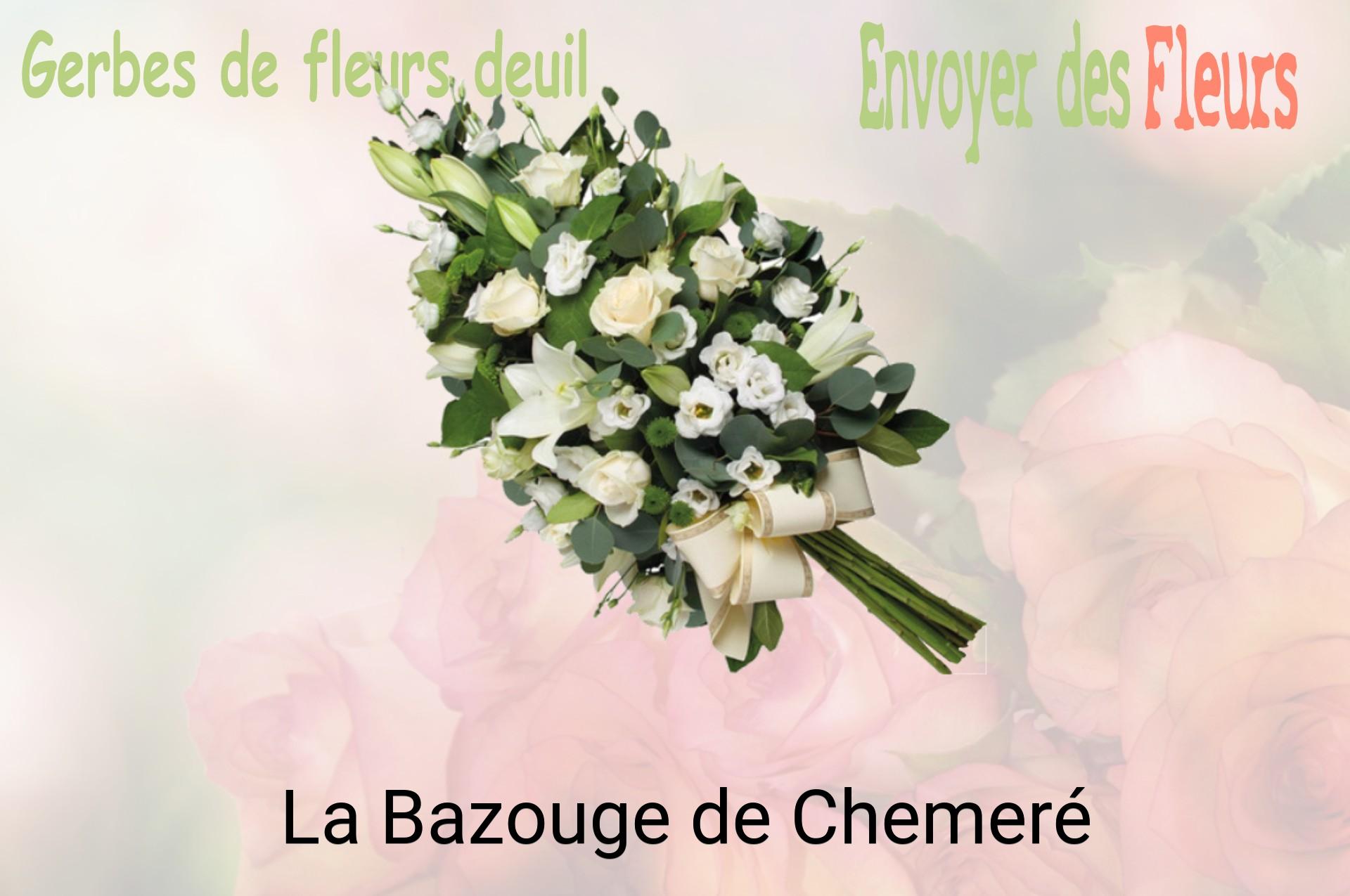 Gerbe de fleurs de deuil livrée à La Bazouge-de-Chemeré
